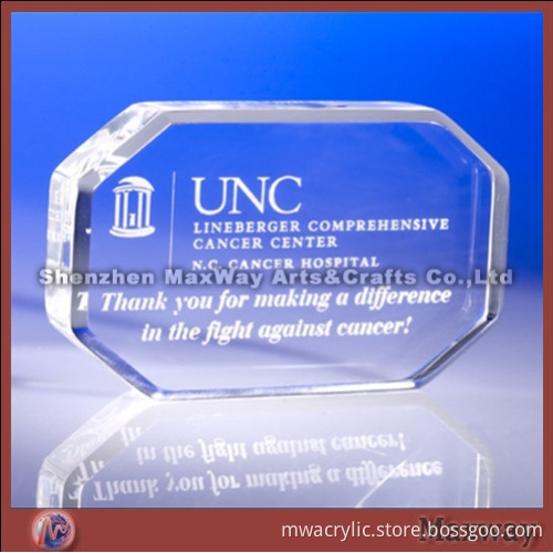 High transparent acrylic gift/present with Some thanking